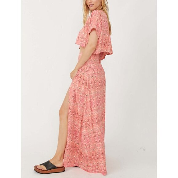 Free People Marion Top and Skirt Set / Candy Combo / sz 2 - Picture 2 of 8